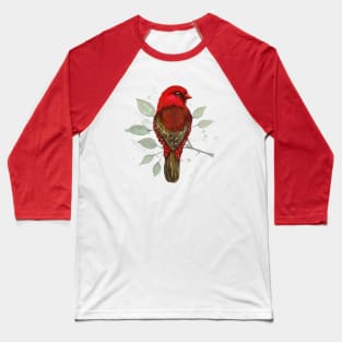 Red avadavat watercolor Baseball T-Shirt